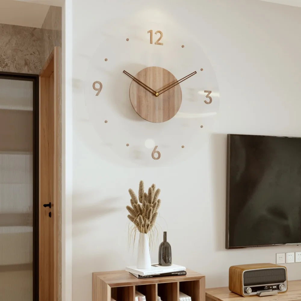 Solid Wood Silent Luxury Nordic Simple Quartz Clock