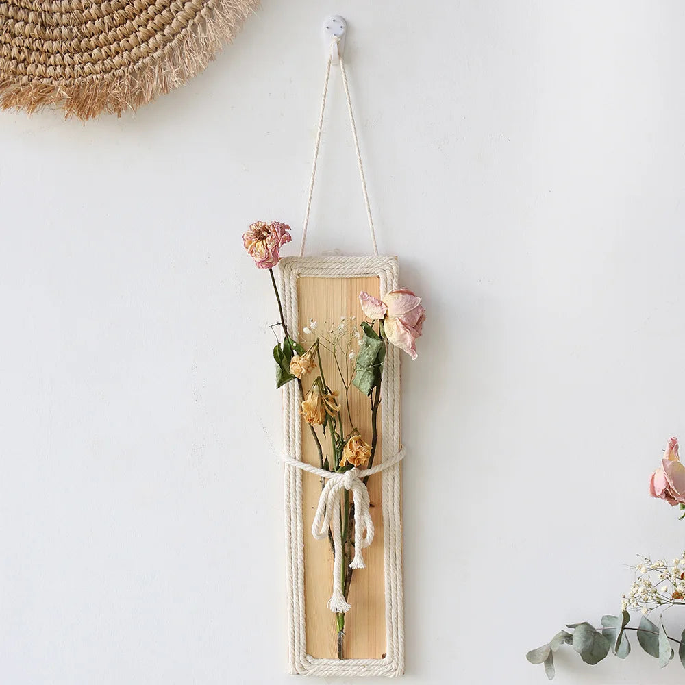Bohemian Woven Rope and Wood Wall Hanger