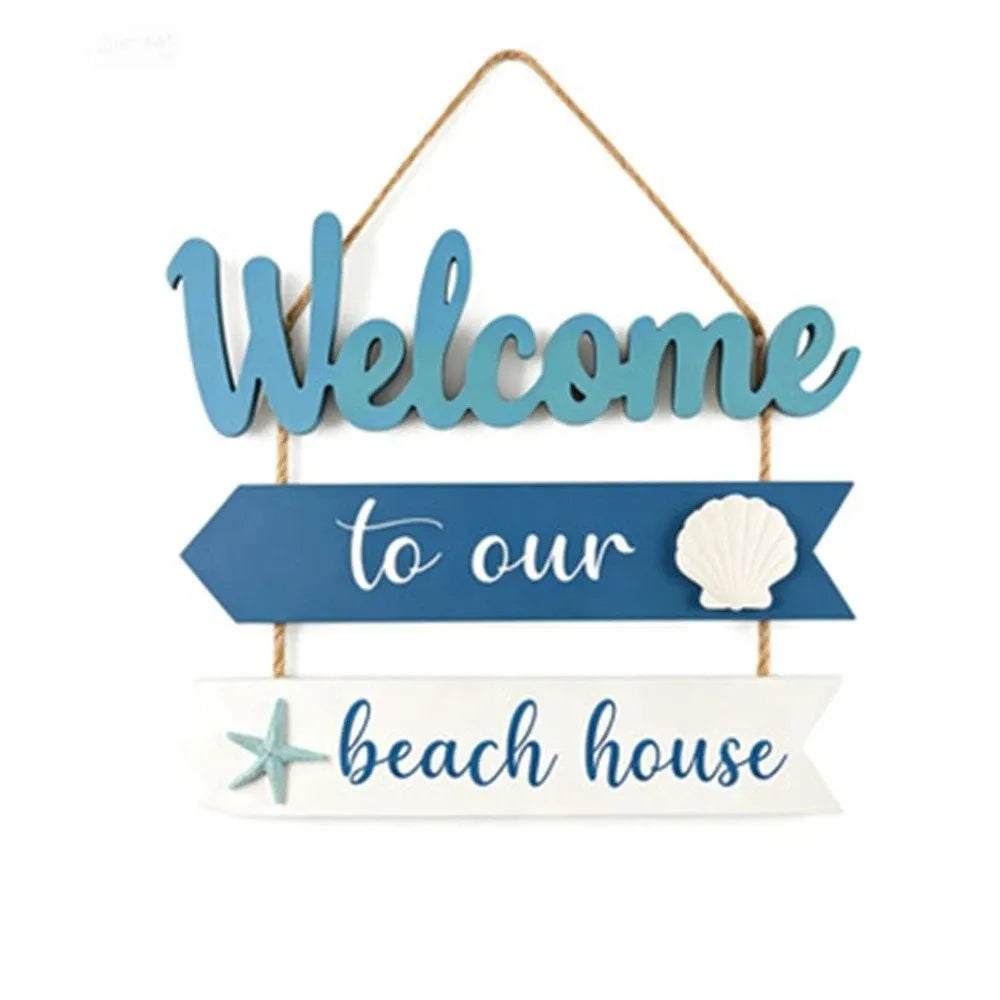 Coastal Wooden Flip Flop Wall Hanging | Ocean-Themed Farmhouse Décor