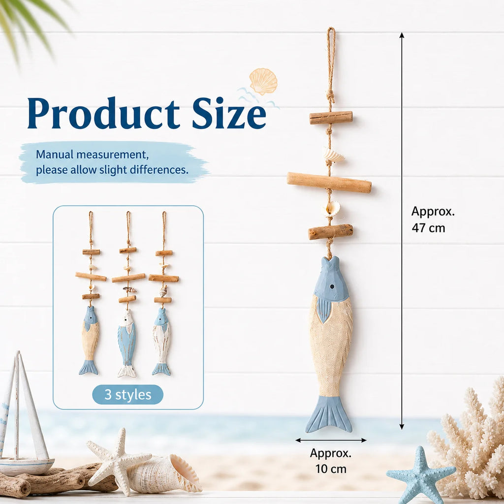 Handmade Coastal Fish Wall Hanging