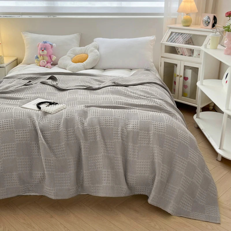 100% Cotton Waffle Weave Blanket