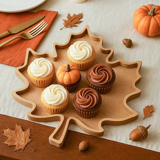 Maple Leaf Wood Tray