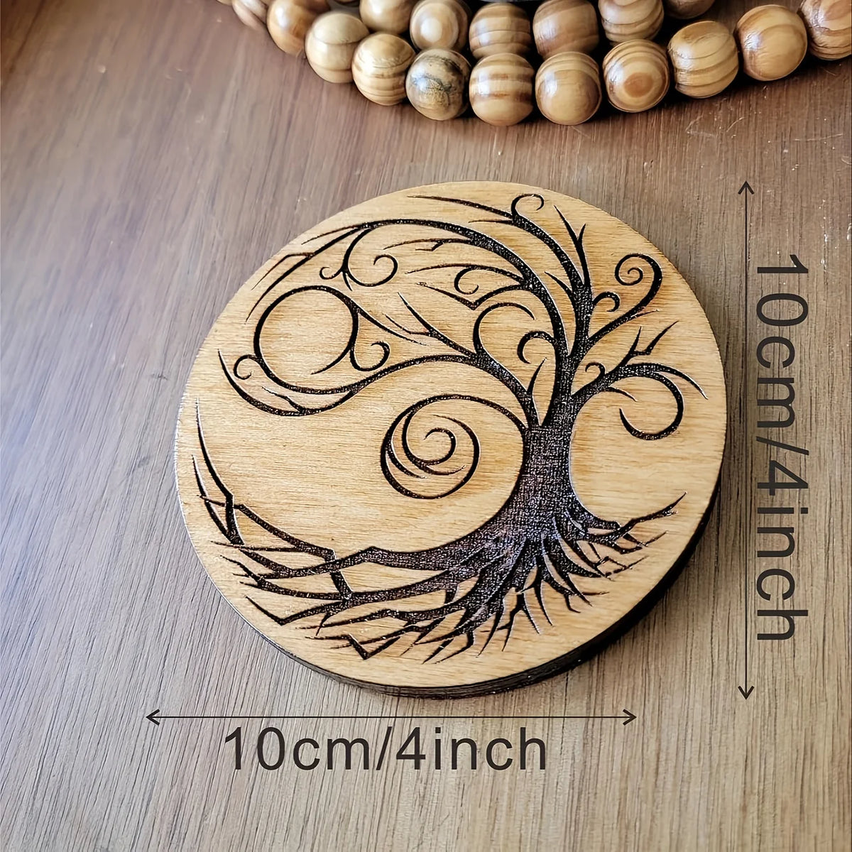 Tree of Life Wooden Coasters, Set of 8