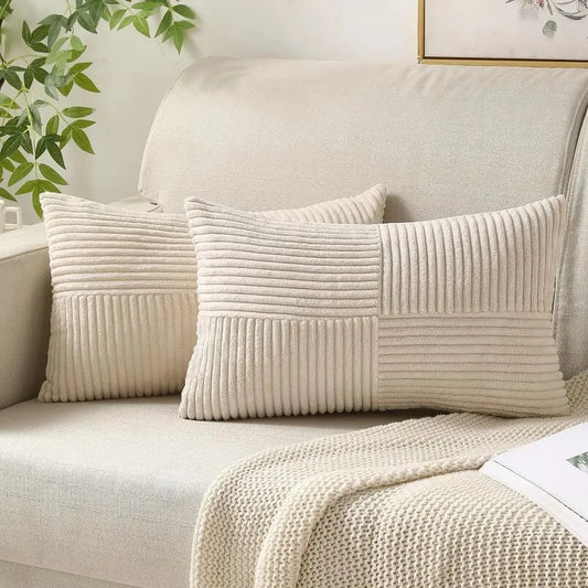 Striped Corduroy Pillowcase