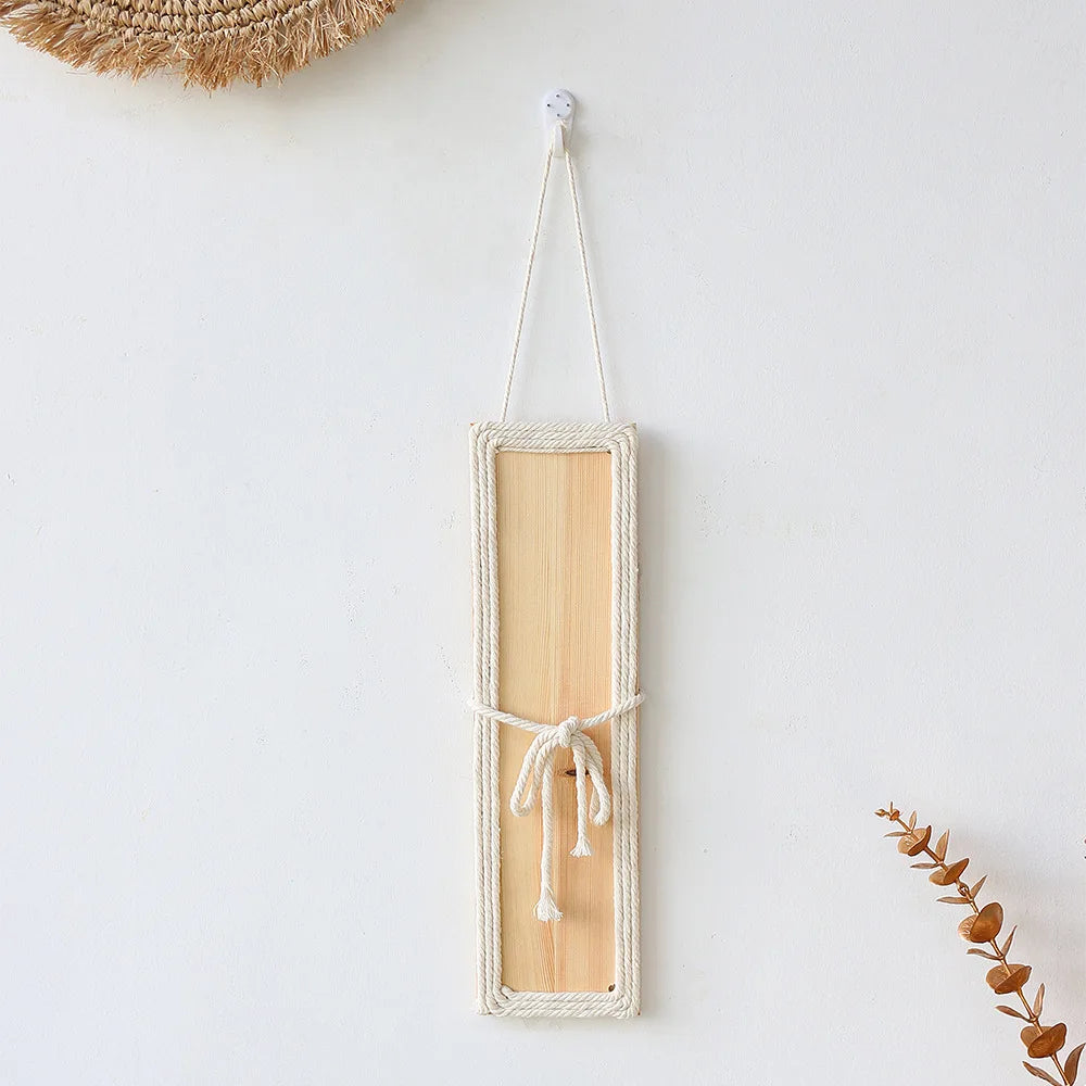 Bohemian Woven Rope and Wood Wall Hanger