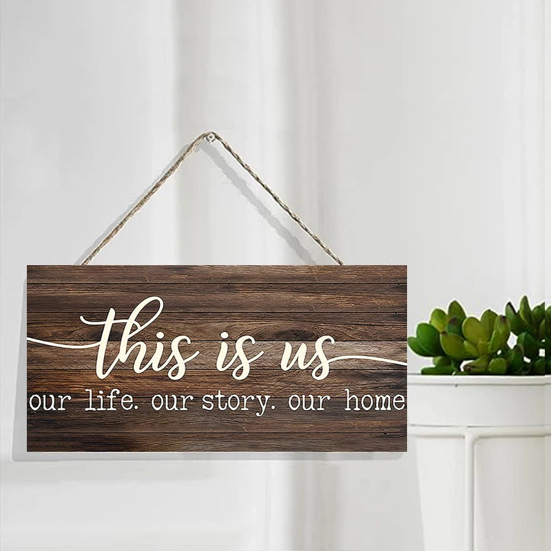 'This Is Us' Wooden Wall Sign