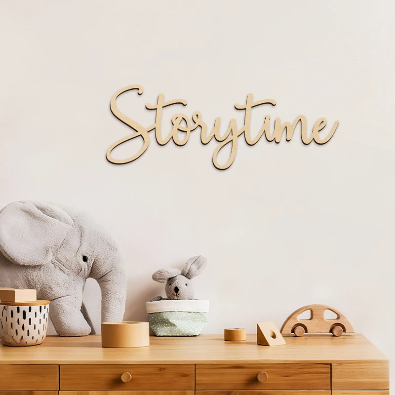 Rustic Wooden Storytime Wall Sign