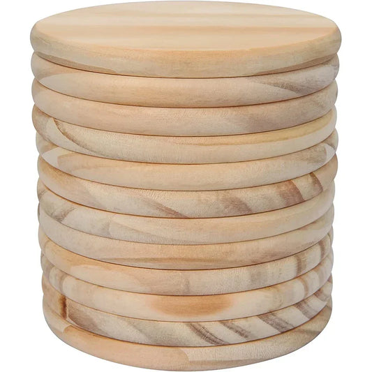 Unfinished Wood Slices, 10 Pack