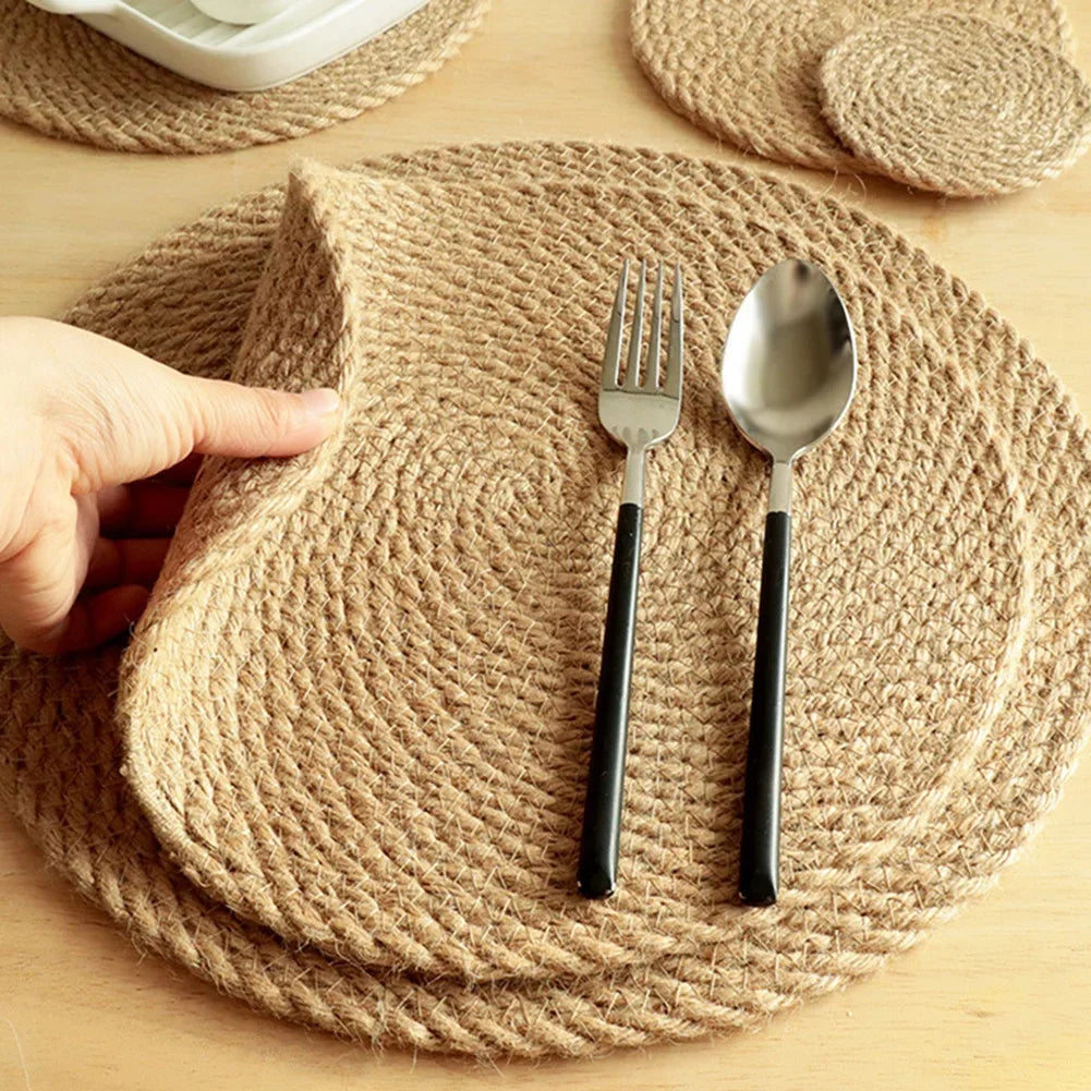 Handmade Hemp Rope Woven Placemat