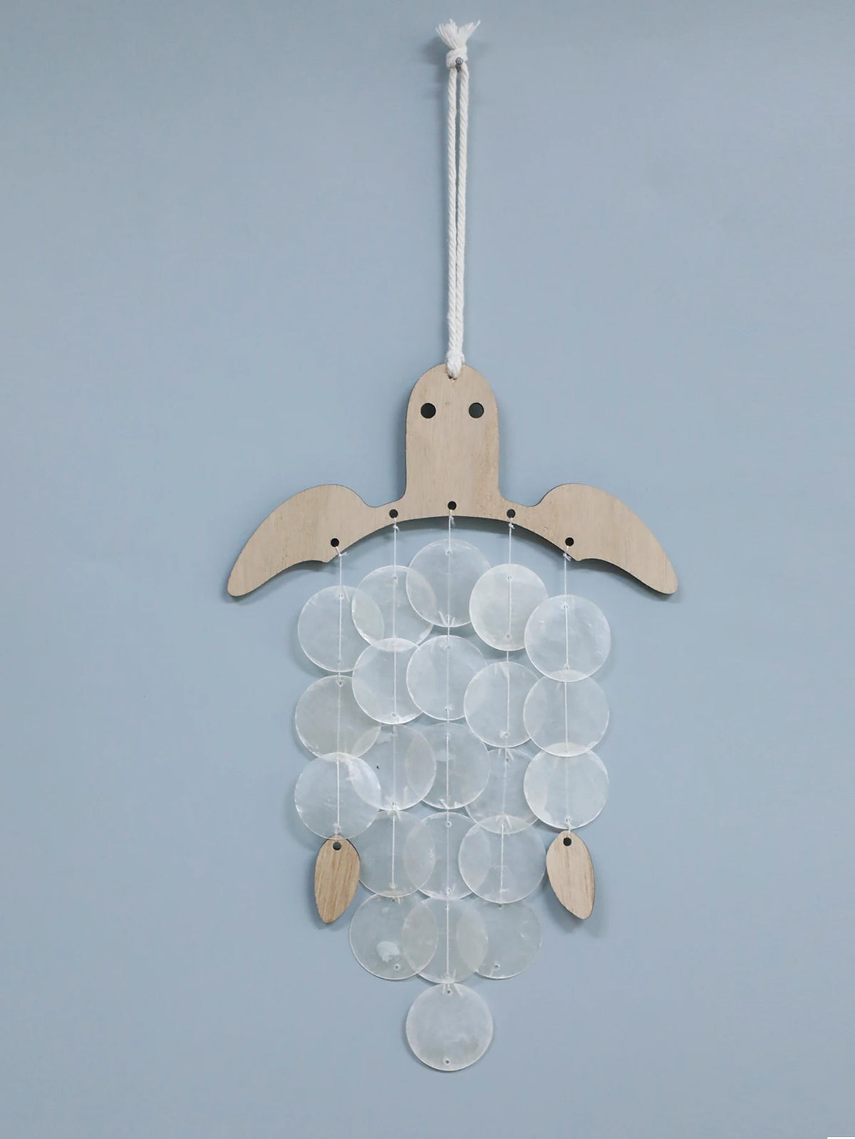 Handcrafted Turtle Capiz Shell Wind Chime