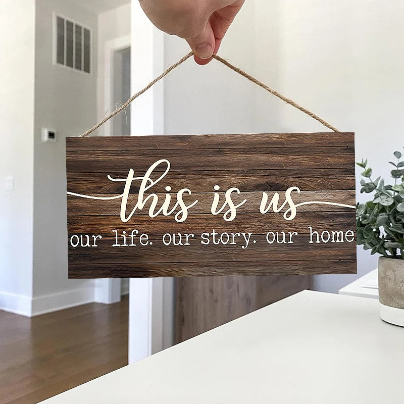 'This Is Us' Wooden Wall Sign