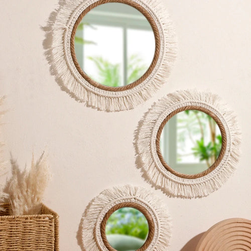 Bohemian Woven Mirror