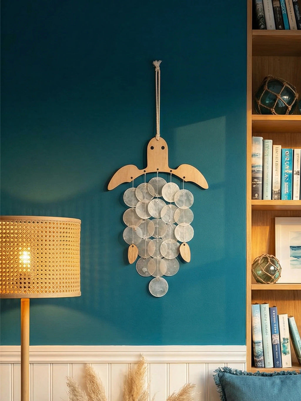 Handcrafted Turtle Capiz Shell Wind Chime