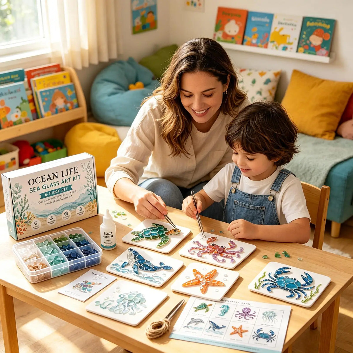 DIY Crushed Sea Glass Mosaic Art Kit