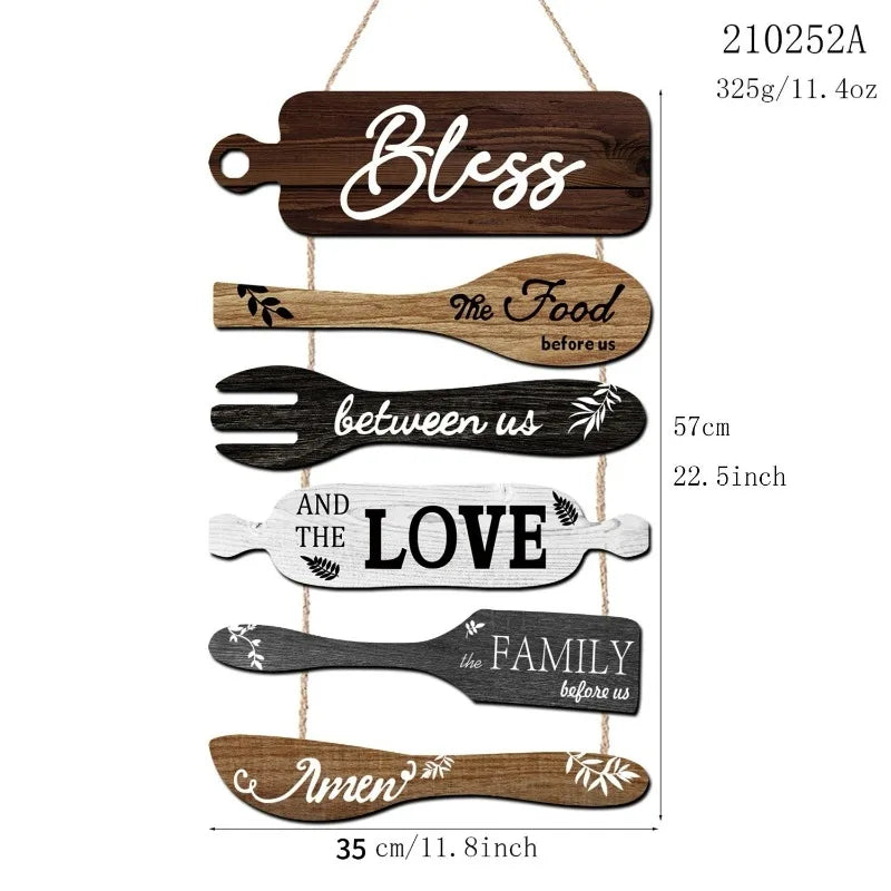 Rustic Farmhouse Wooden Kitchen Wall Sign