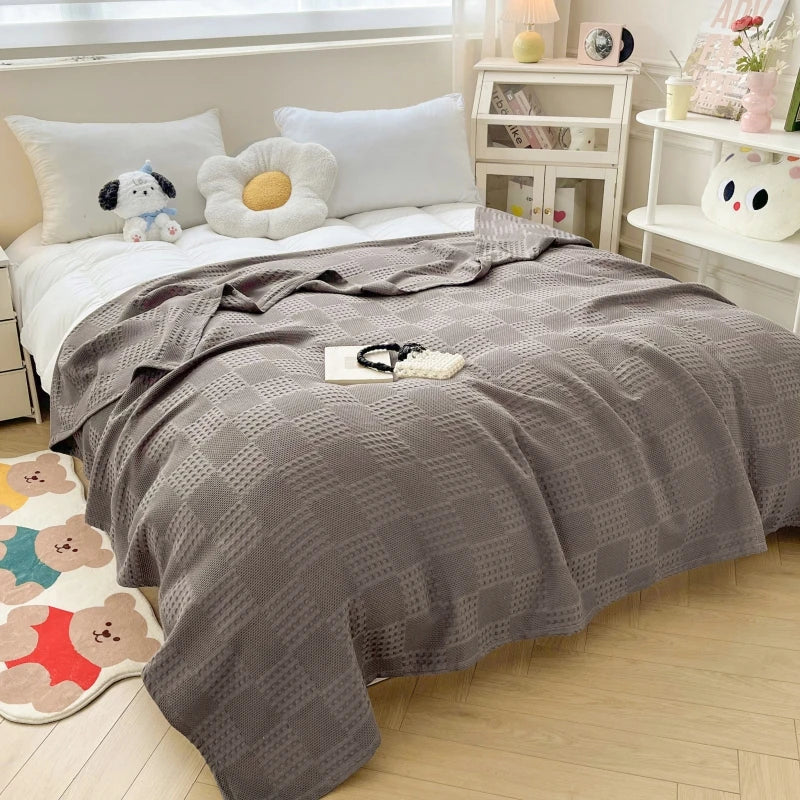 100% Cotton Waffle Weave Blanket