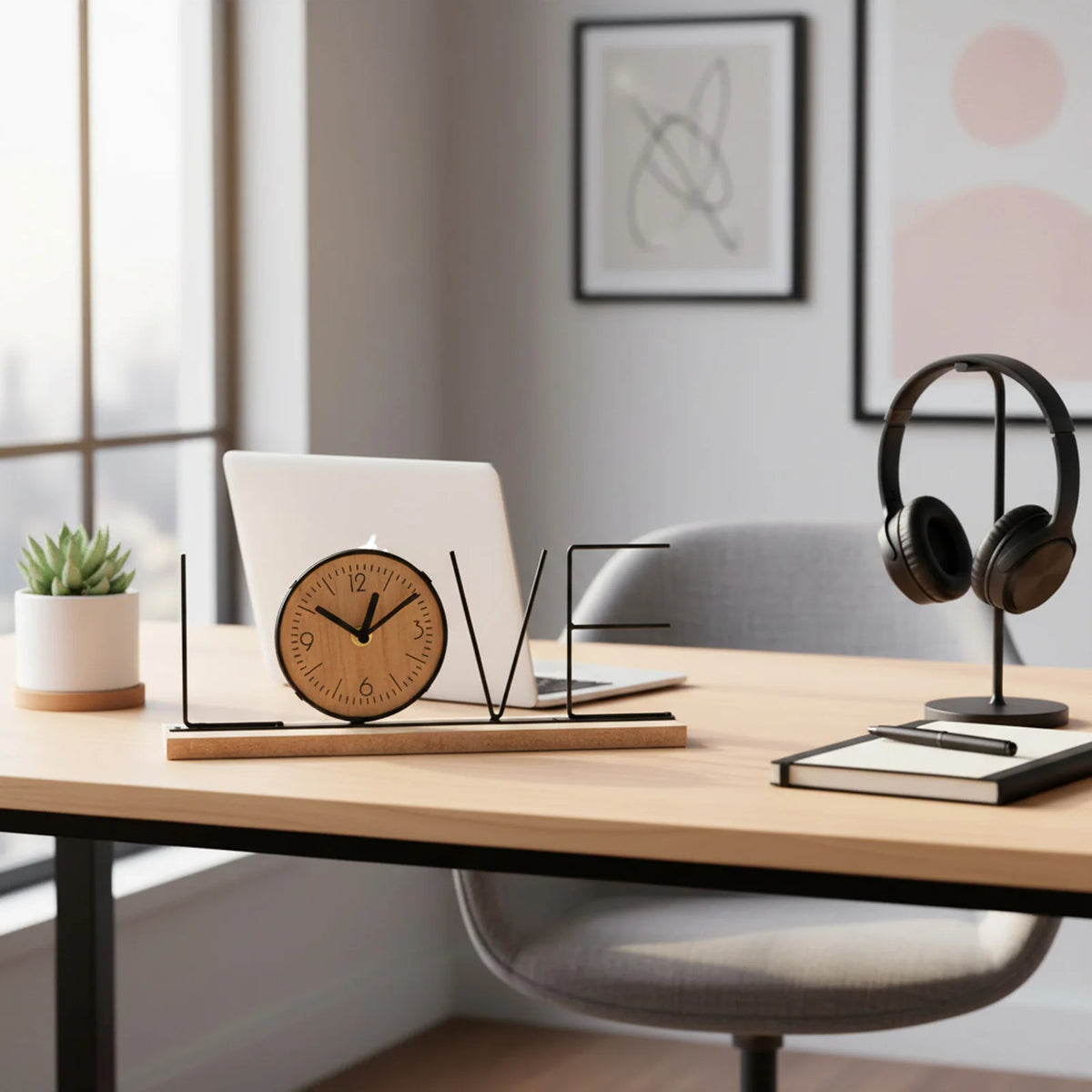 Handmade Resin Silent Tabletop Clock