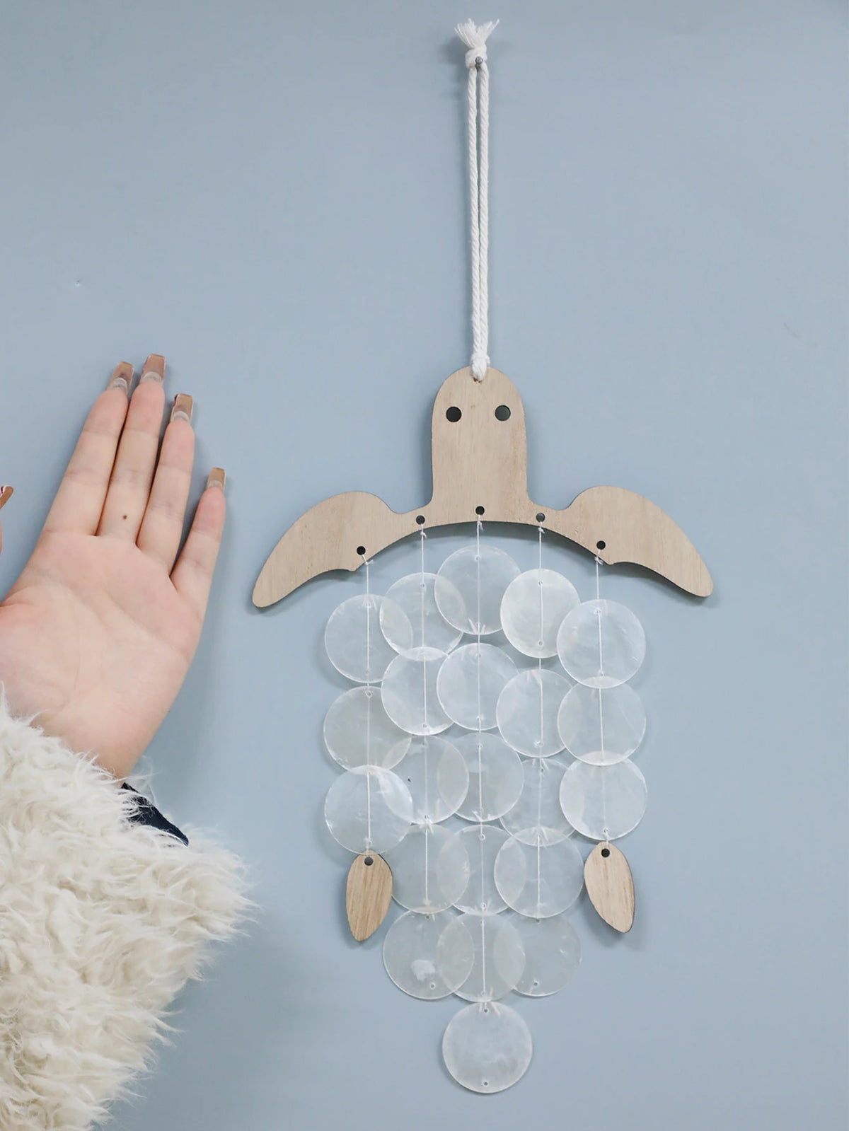 Handcrafted Turtle Capiz Shell Wind Chime