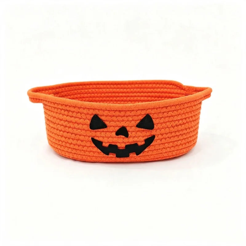 Pumpkin Cotton Rope Storage Basket