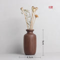 Handcrafted Walnut Wood Mini Vase — Minimalist Dried Flower Holder