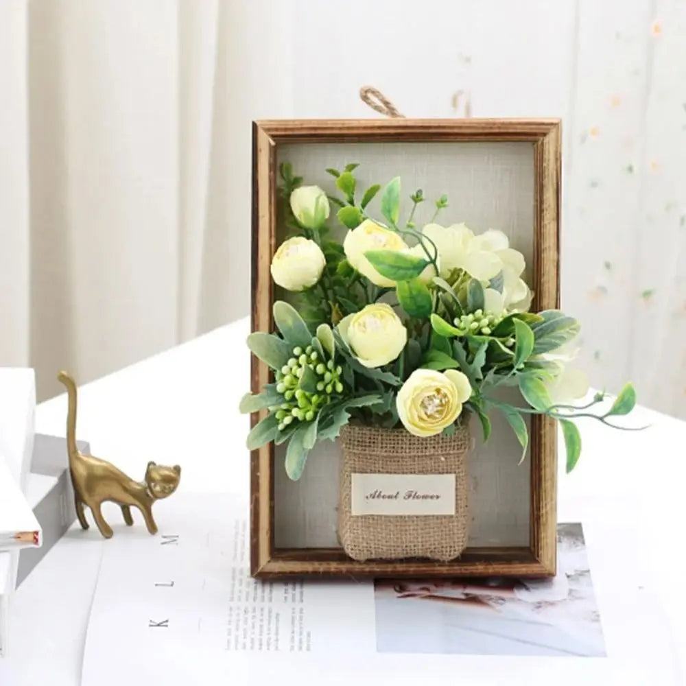 3D Faux Flowers Photo Frame