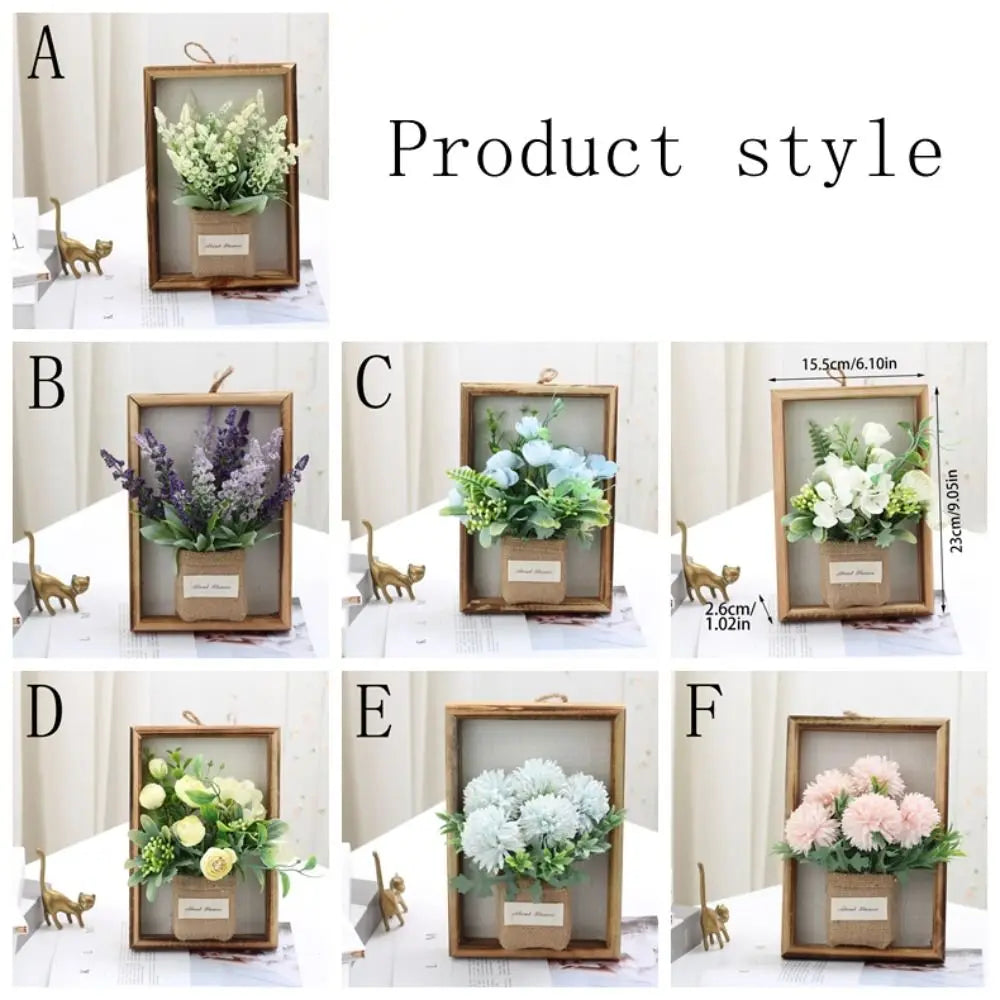 3D Faux Flowers Photo Frame