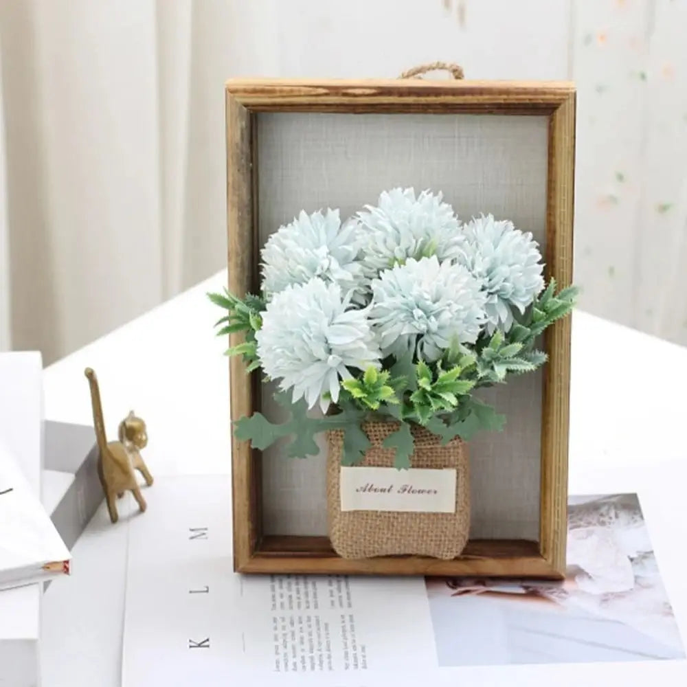 3D Faux Flowers Photo Frame
