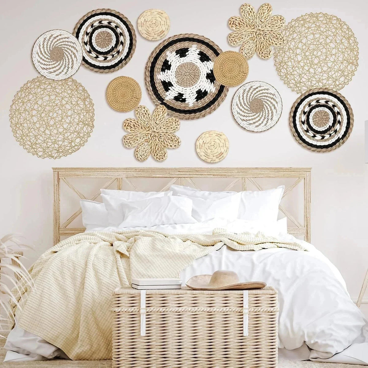 Straw Woven Wall Hanging Set