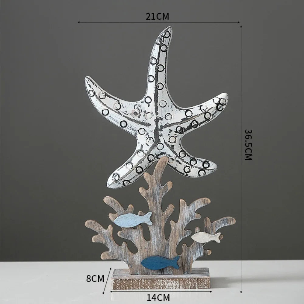 Handmade Wooden Ocean Animal Figurines