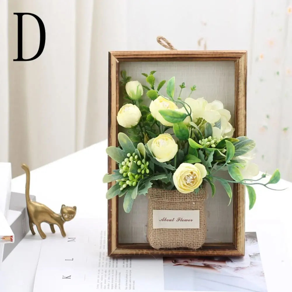 3D Faux Flowers Photo Frame