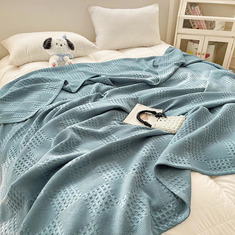 100% Cotton Waffle Weave Blanket