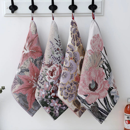 Floral Cotton Gauze Hand Towel