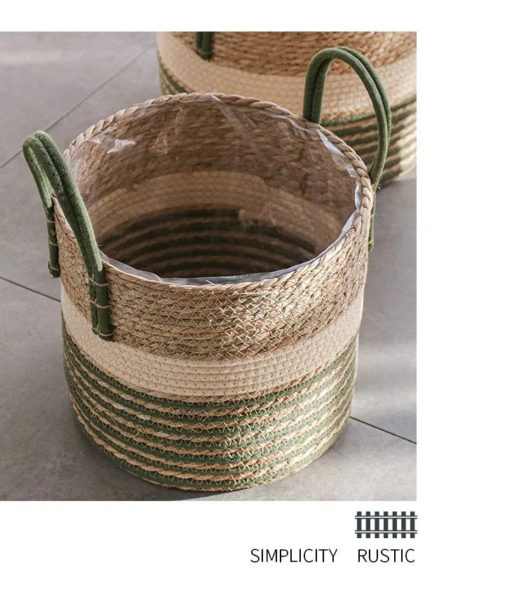Natural Wicker Planter Basket