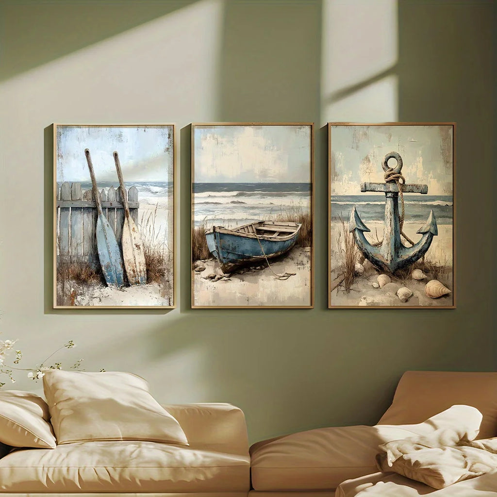 Nautical Ocean Canvas Wall Art