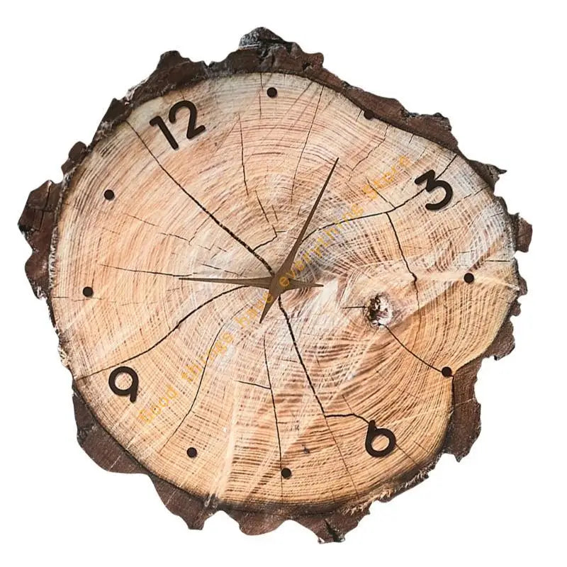 Farmhouse Annual Rings Wooden Wall Clock | Silent Quartz |