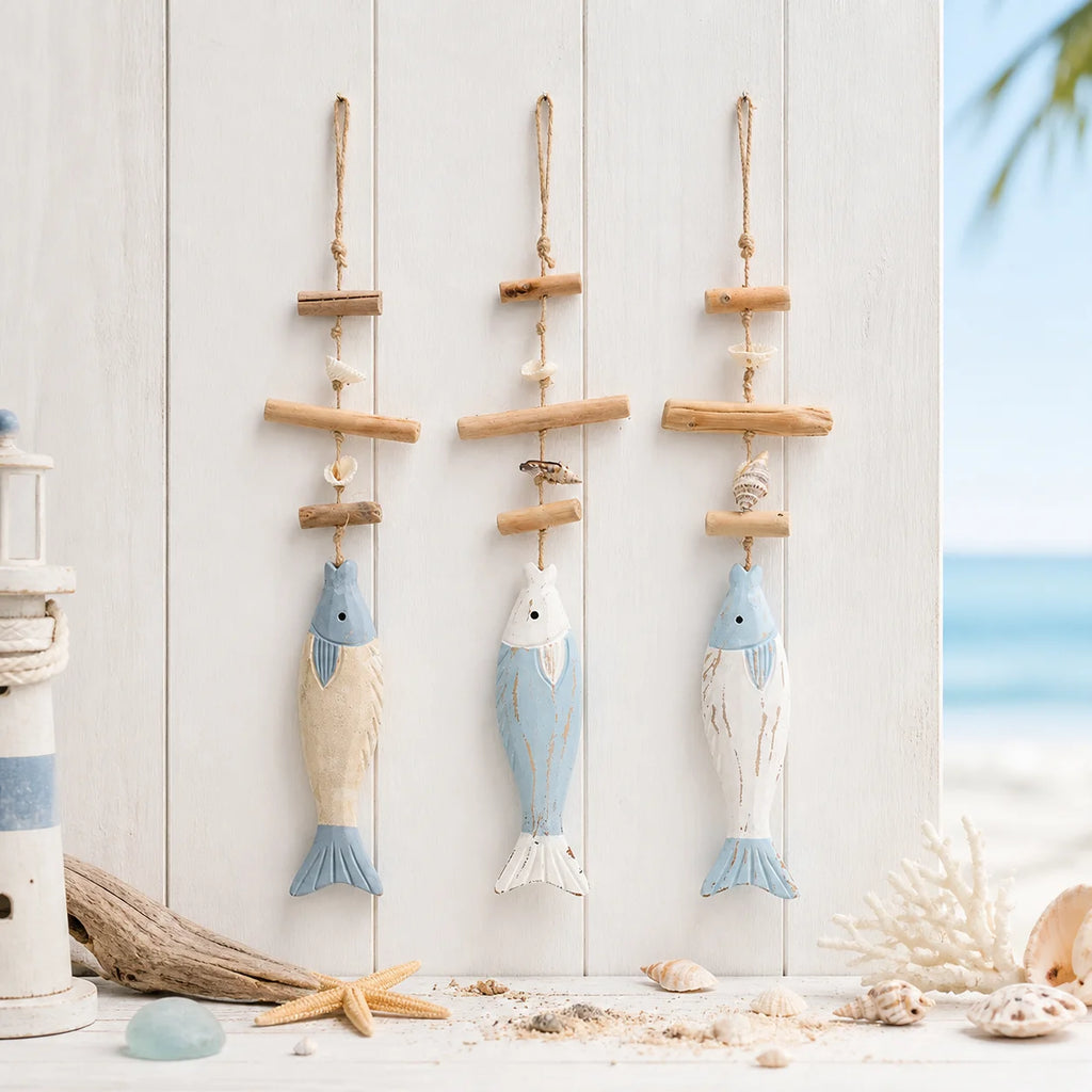 Handmade Coastal Fish Wall Hanging