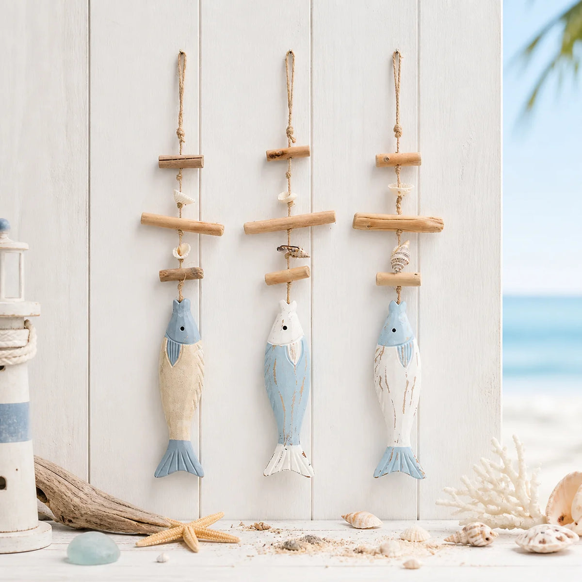 Handmade Coastal Fish Wall Hanging
