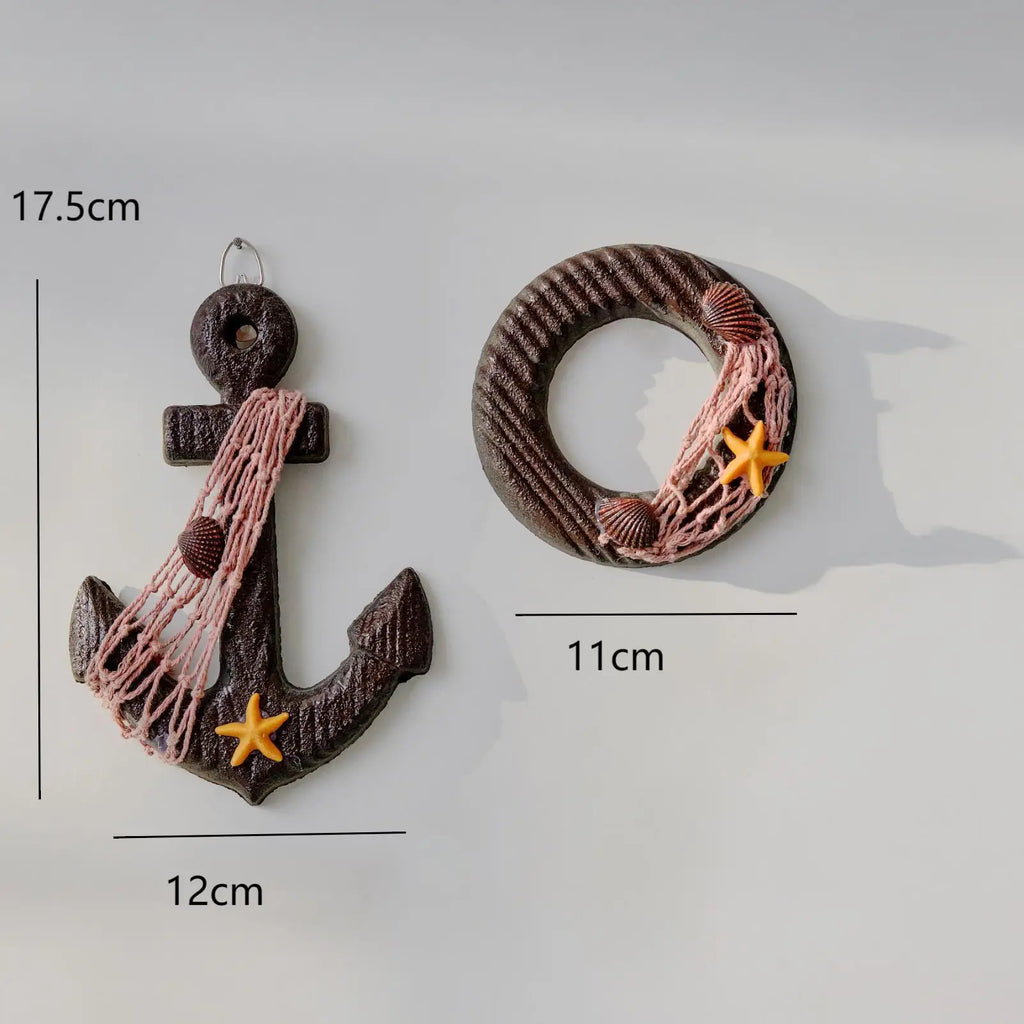 Handcrafted Distressed Mediterranean Wooden Ship Wall Hangings