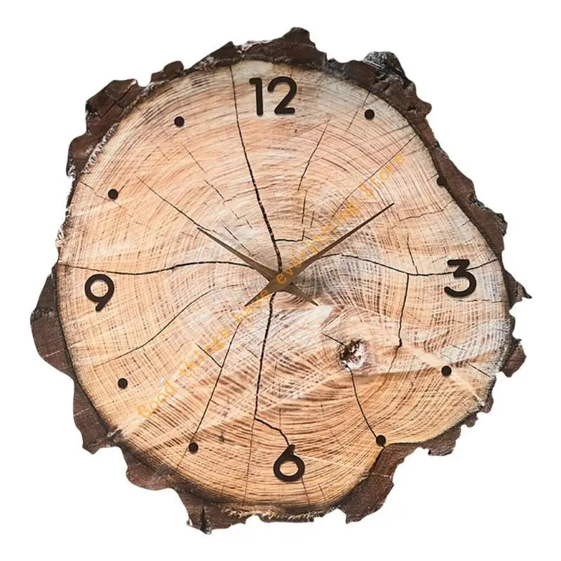 Farmhouse Annual Rings Wooden Wall Clock | Silent Quartz |