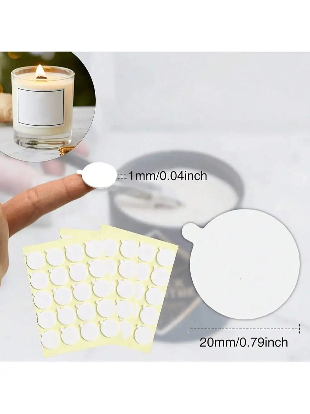 Candle Wick Stickers
