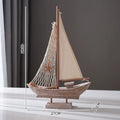 Mediterranean Style Wooden Sailing Boat Ornaments