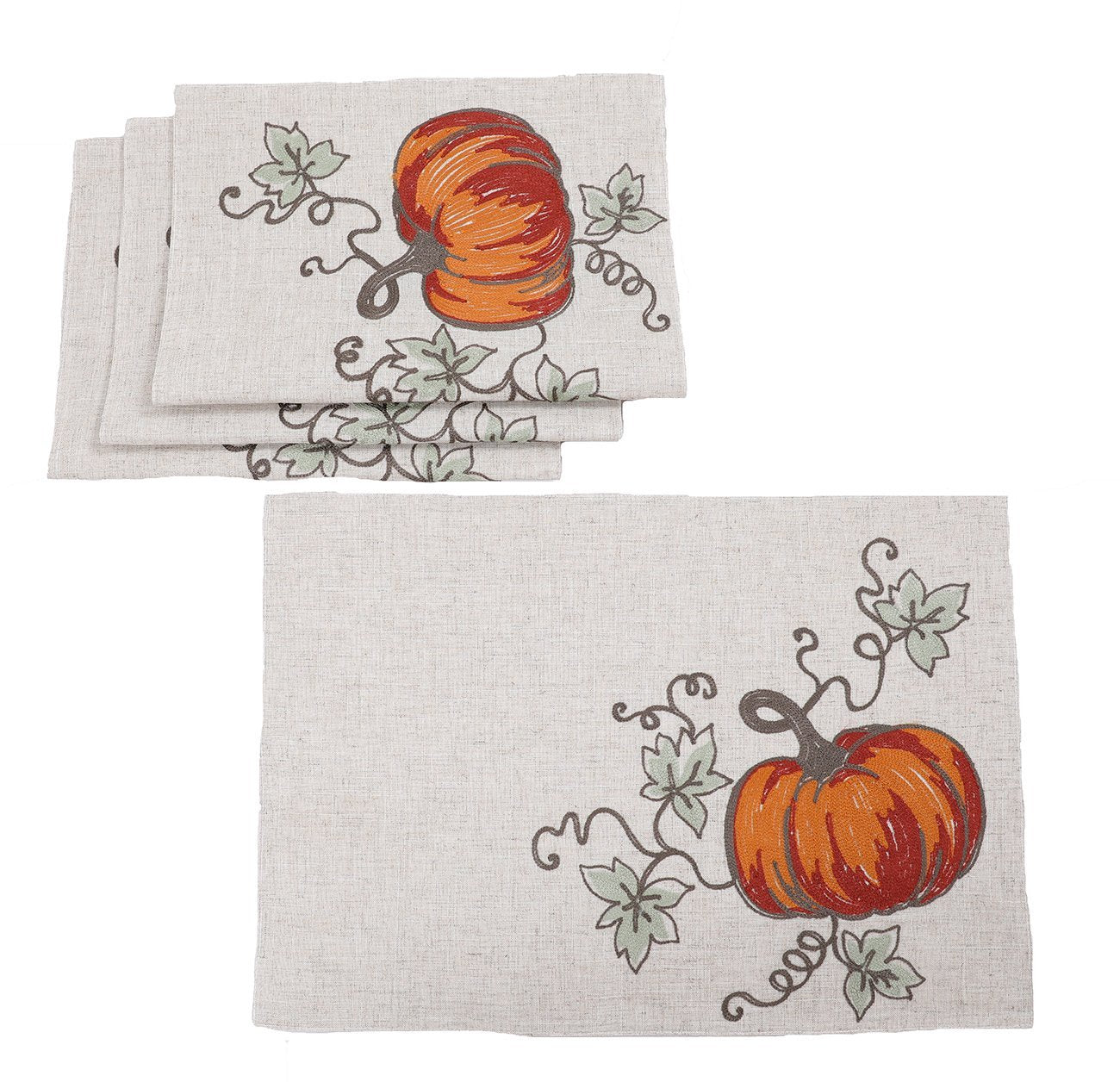 Rustic Pumpkin Placemats | Set of 4