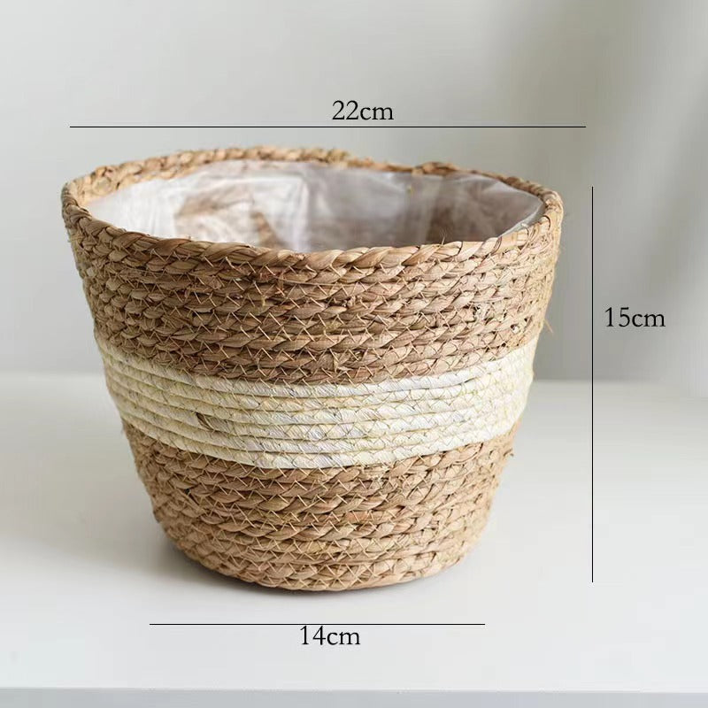 Woven Grass Planter Basket
