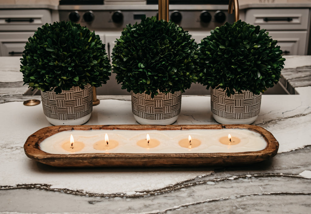5-Wick Dough Bowl  Candles