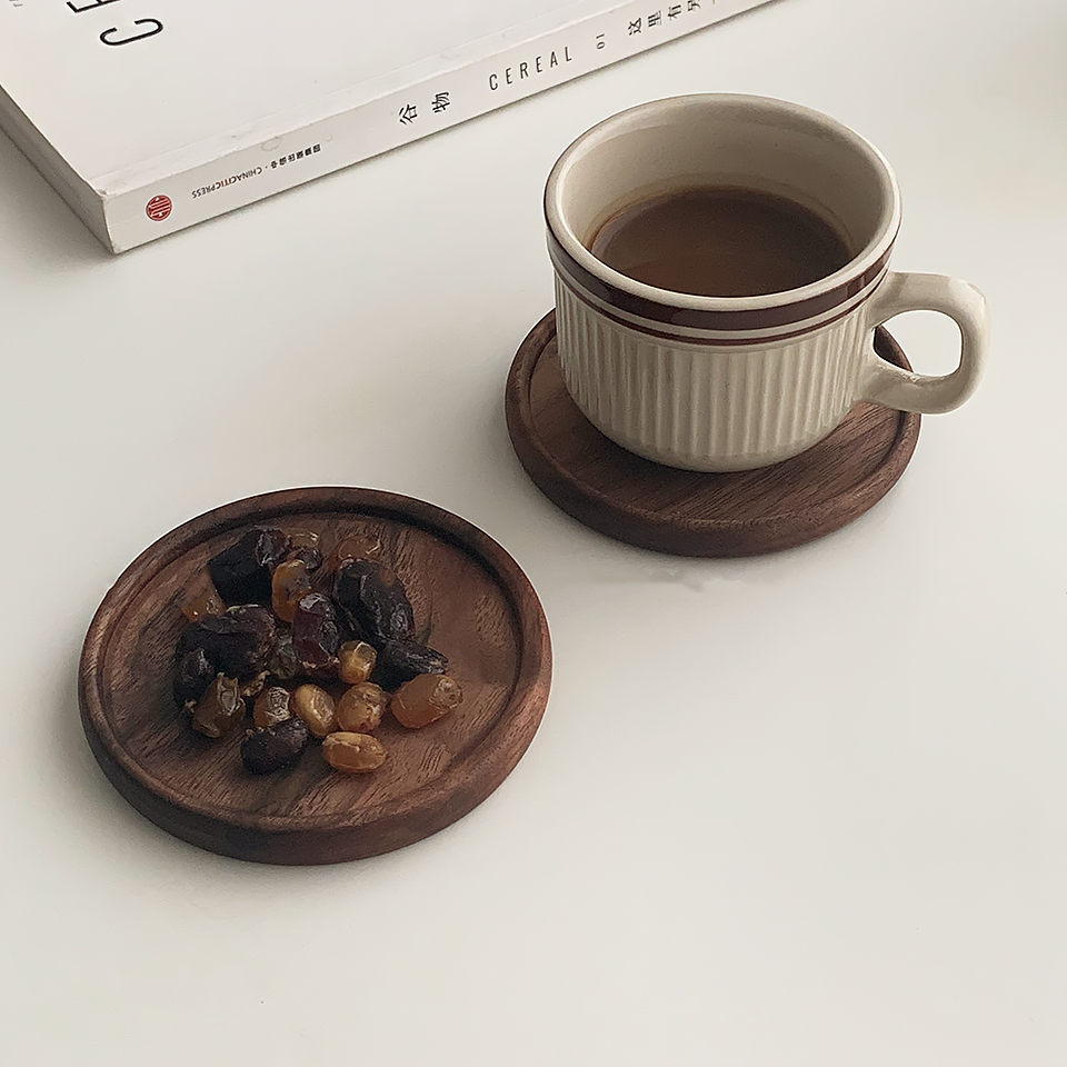 Japanese Walnut  Wooden Coasters