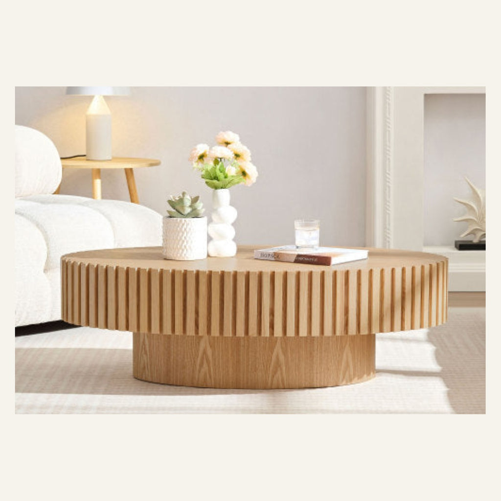 Modern Handmade Drum Coffee Table