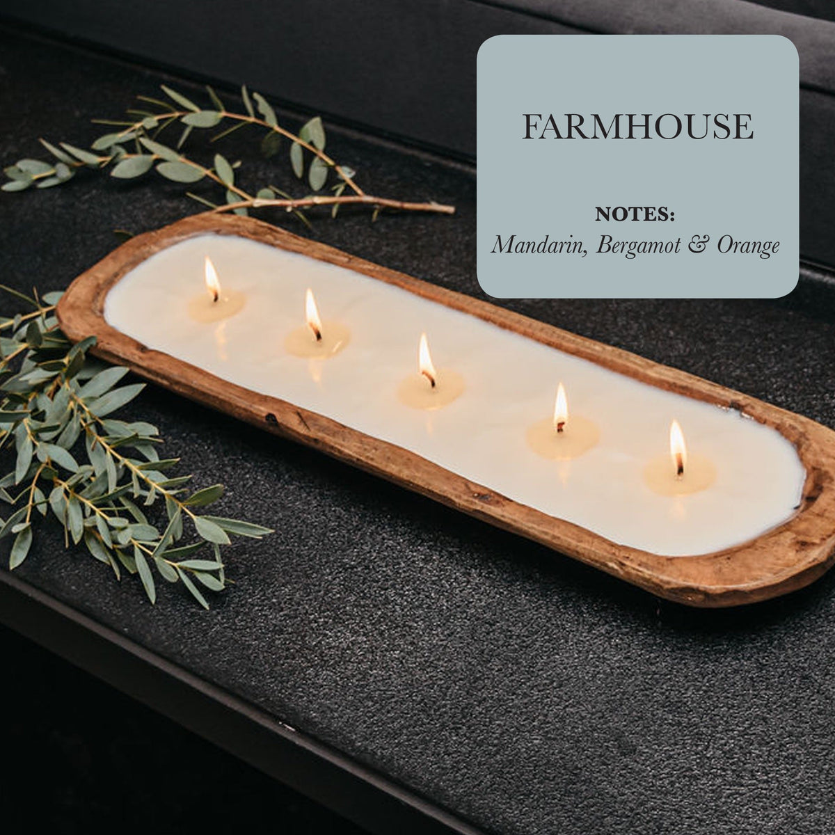 5-Wick Dough Bowl  Candles